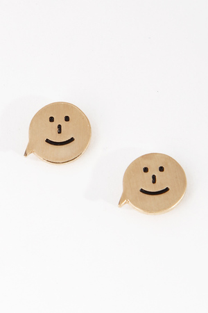 Smiley Face Emoji Stud Earring 5CAG1